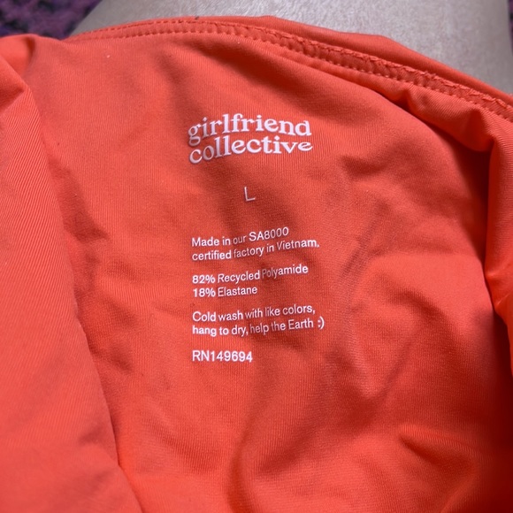 Light Orange Swimsuit by Girlfriend Collective - Picture 6 of 6